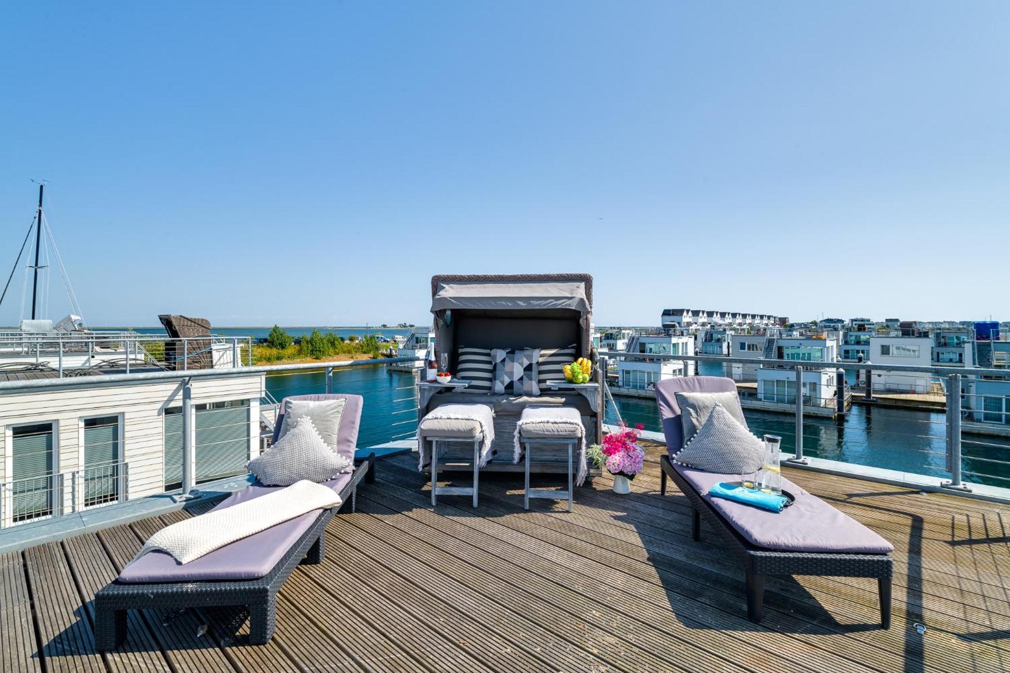Triton: Meerblick, Sauna, Dachterrasse Olpenitz Exterior foto